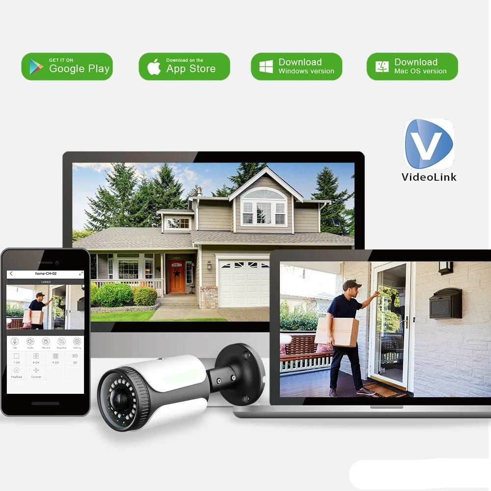 CCTV IP Bullet Camera - Super Wide Angle 5MP 4K Waterproof IR Night Vision CCTV IP Bullet Camera - Super Wide Angle 5MP 4K Waterproof IR Night Vision