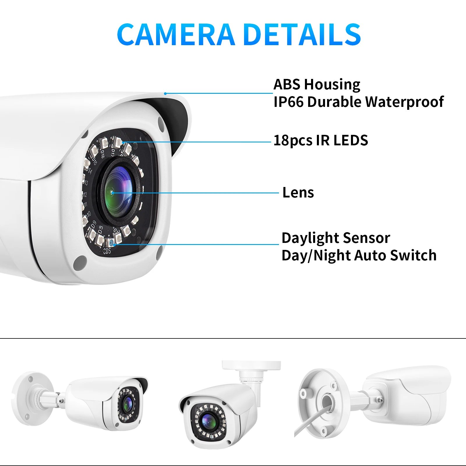 Gadinan HD 720P 1080P 5MP AHD Camera Home Wired Surveillance Infrared Night Vision Bullet Outdoor BNC CCTV Security Camera