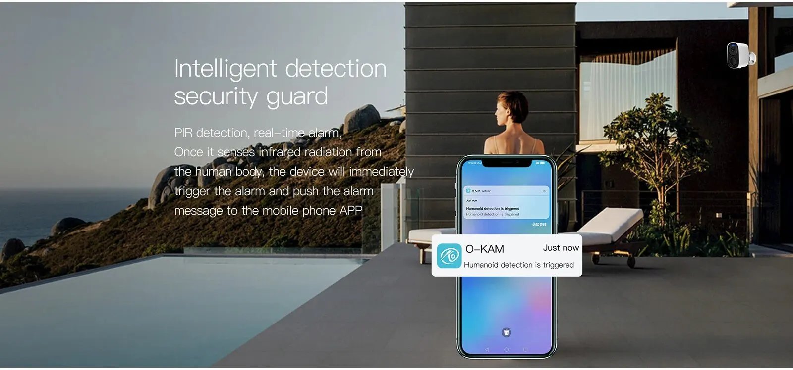 DBIT Wifi Survalance Camera 3MP Security Protection Outdoor IP Camera Smart Home Night Vision Video Recorder Battery Powered