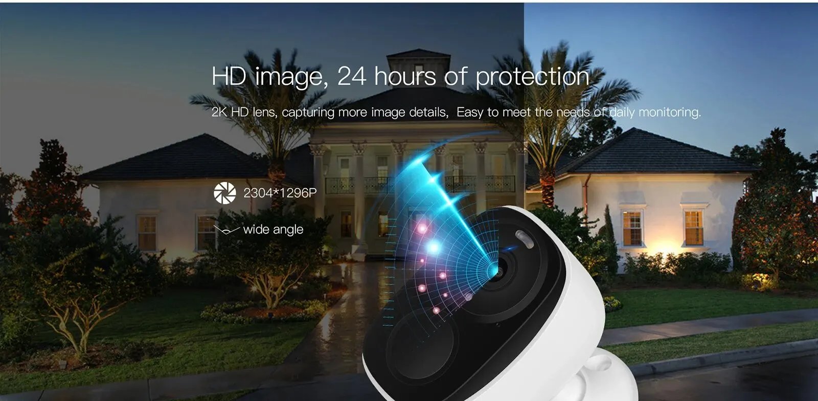 DBIT Wifi Survalance Camera 3MP Security Protection Outdoor IP Camera Smart Home Night Vision Video Recorder Battery Powered