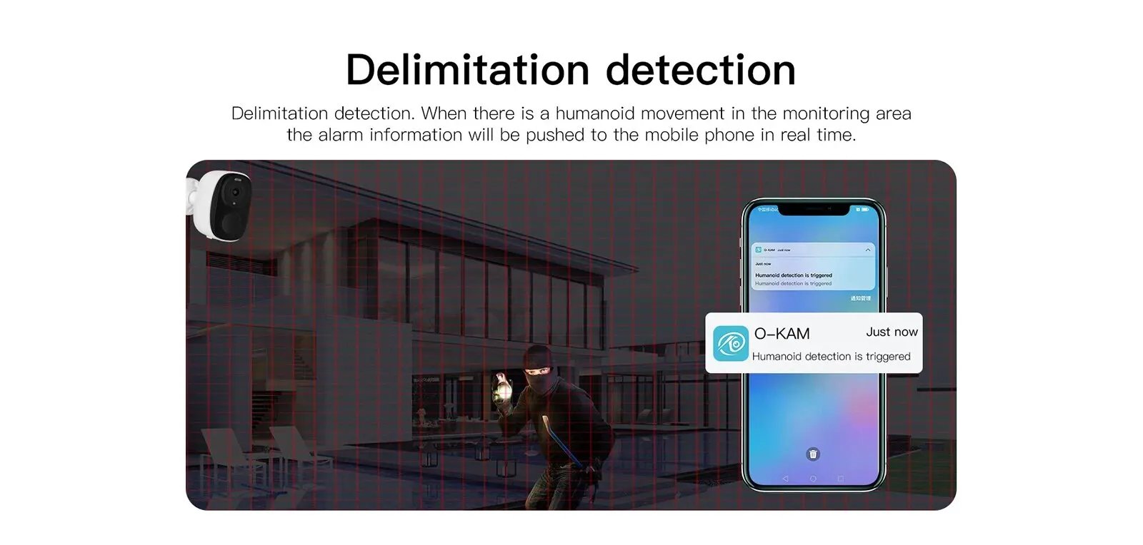 DBIT Wifi Survalance Camera 3MP Security Protection Outdoor IP Camera Smart Home Night Vision Video Recorder Battery Powered