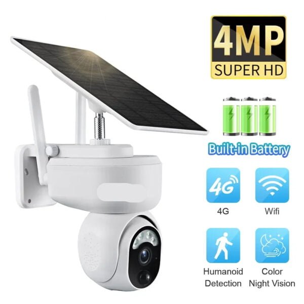 Solar PTZ IP CCTV Camera