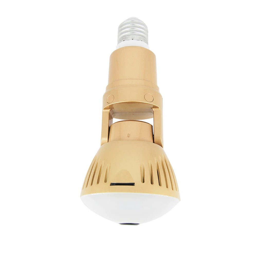 360 Degree Panoramic Fisheye IP 2MP WiFi Wireless Night Vision Mini E27 Smart Bulb Camera for Home Baby Pet Security Monitor