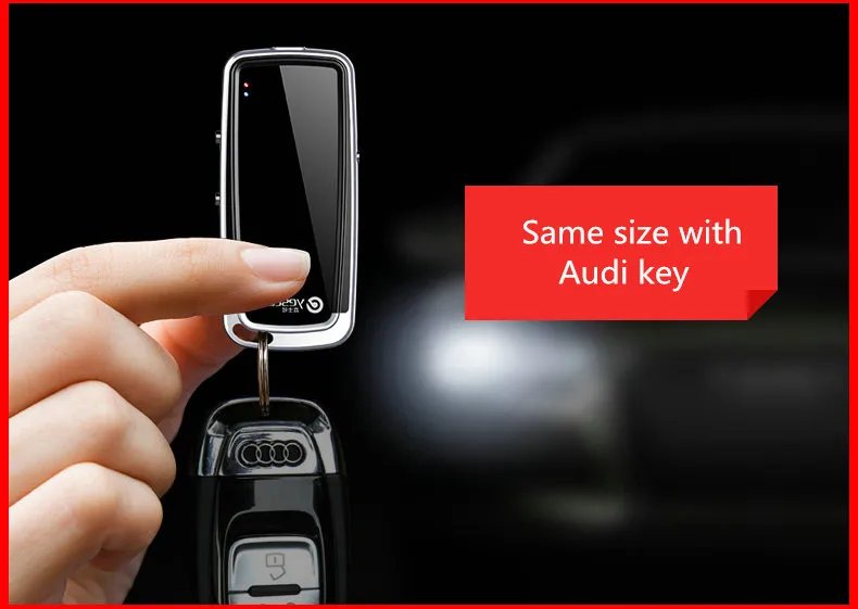 Yescool A30 Audi Car Key Shape Digital Audio Voice Recorder Stealth Dictaphone No Camera