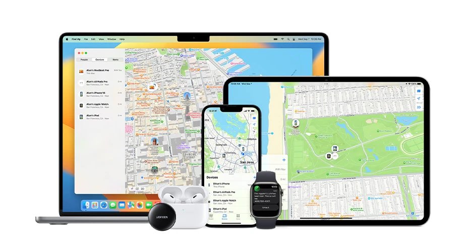 UGREEN Finder Security SmartTrack Link Smart Tag With Apple Find My Key Bluetooth GPS Tracker For Earbud Luggage MFi Finder IOS