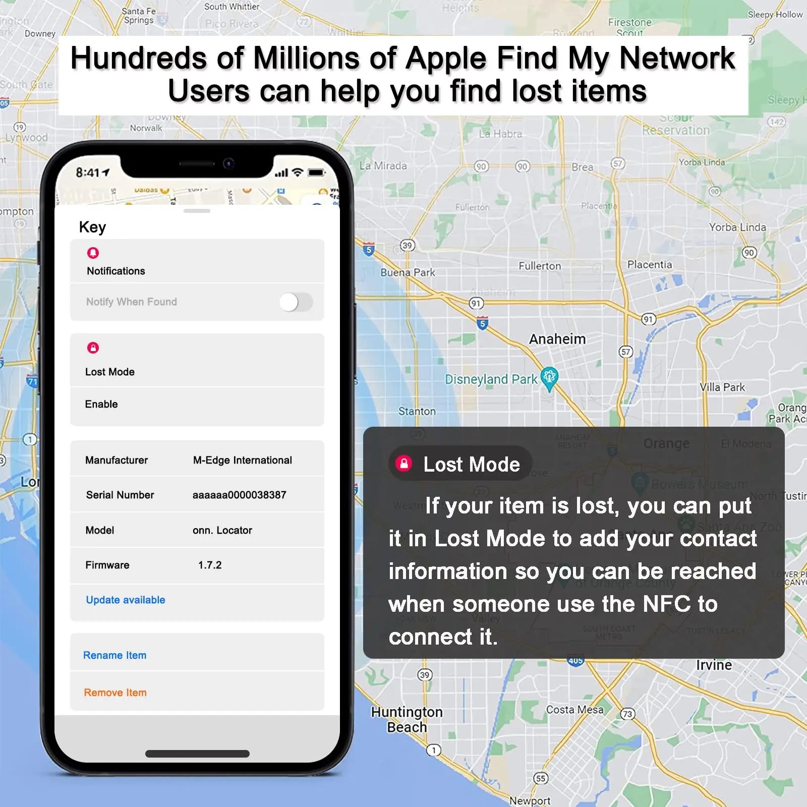 AiYaTo Bluetooth Key Finder work with Apple Find My Global Network Smart AirTag Tracker for IOS System Item Locator for Bags