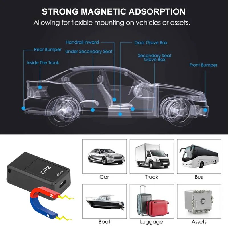 Magnetic GPS Tracker Device GSM Mini Real Time Anti-Theft Tracking Locator GPS Tracking Motorcycle Car Remote Control Monitor