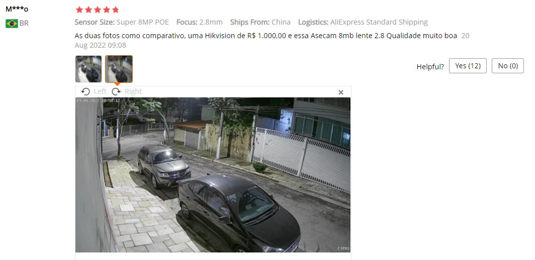 CCTV bullet Camera Outdoor - POE H.265 Metal Black Home 4MP 8MP