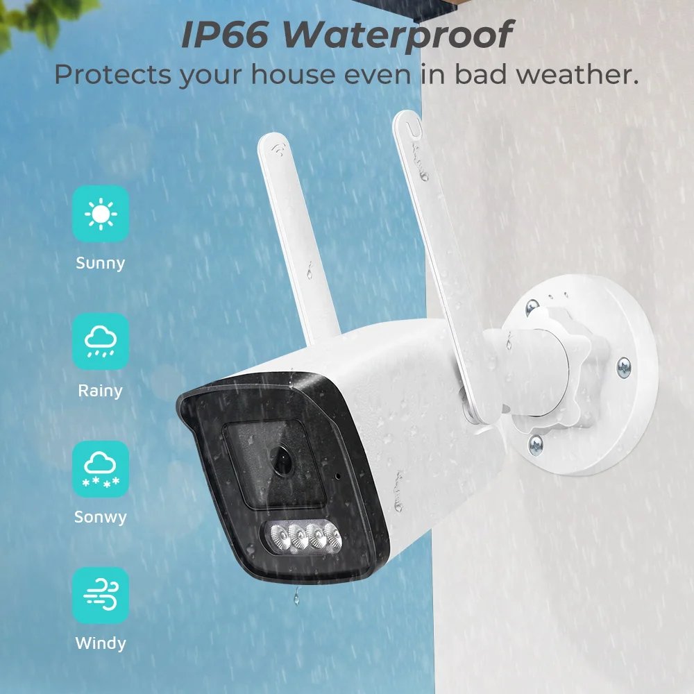 CCTV IP Bullet Camera - H.265 Human Detect Infrared Night Vision 8MP 4K Surveillance