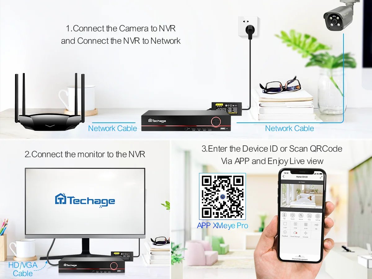 Audio Bullet IP Camera H.265 - Video 4K 8MP Surveillance System Motion Detect Email Alert