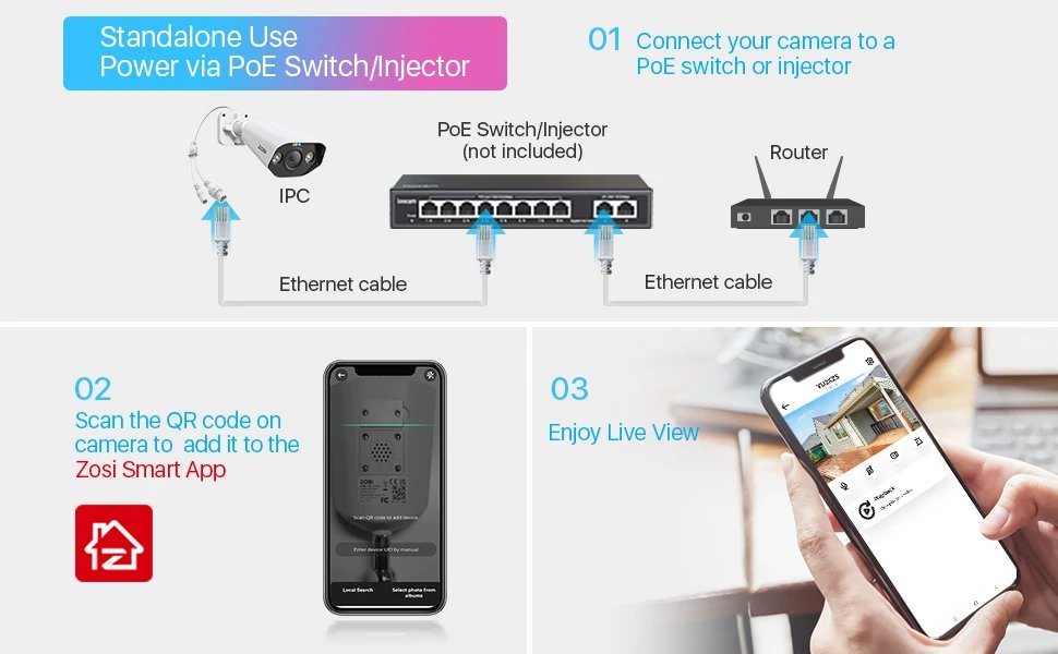 IP Security Camera - Two Way Audio 8MP 4k Ultra HD Color Night Vision