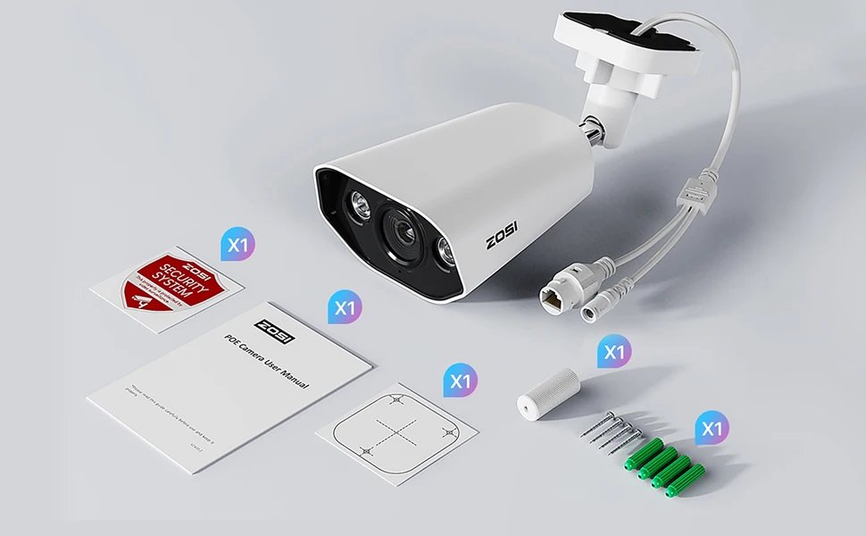 IP Security Camera - Two Way Audio 8MP 4k Ultra HD Color Night Vision
