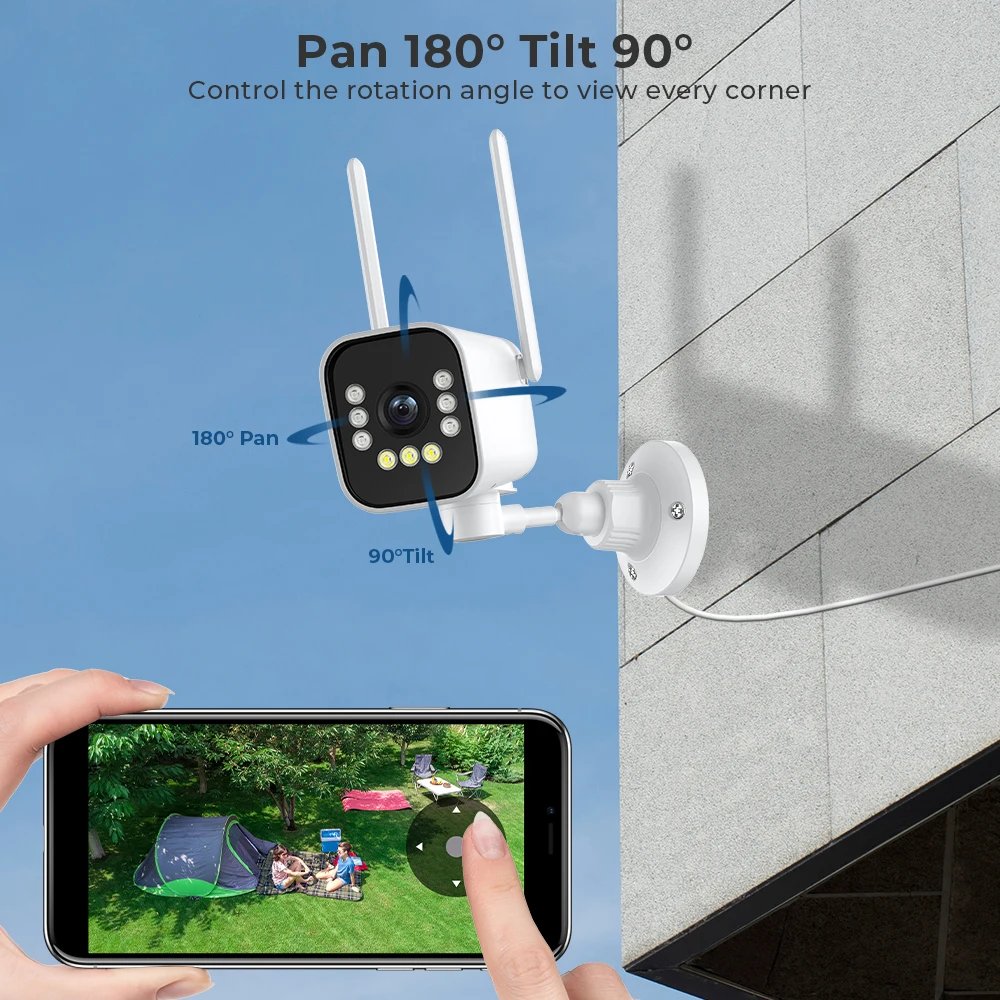 IP Camera Bullet - Auto Tracking H.265 Waterproof Outdoor Wifi 2MP CCTV 8IP
