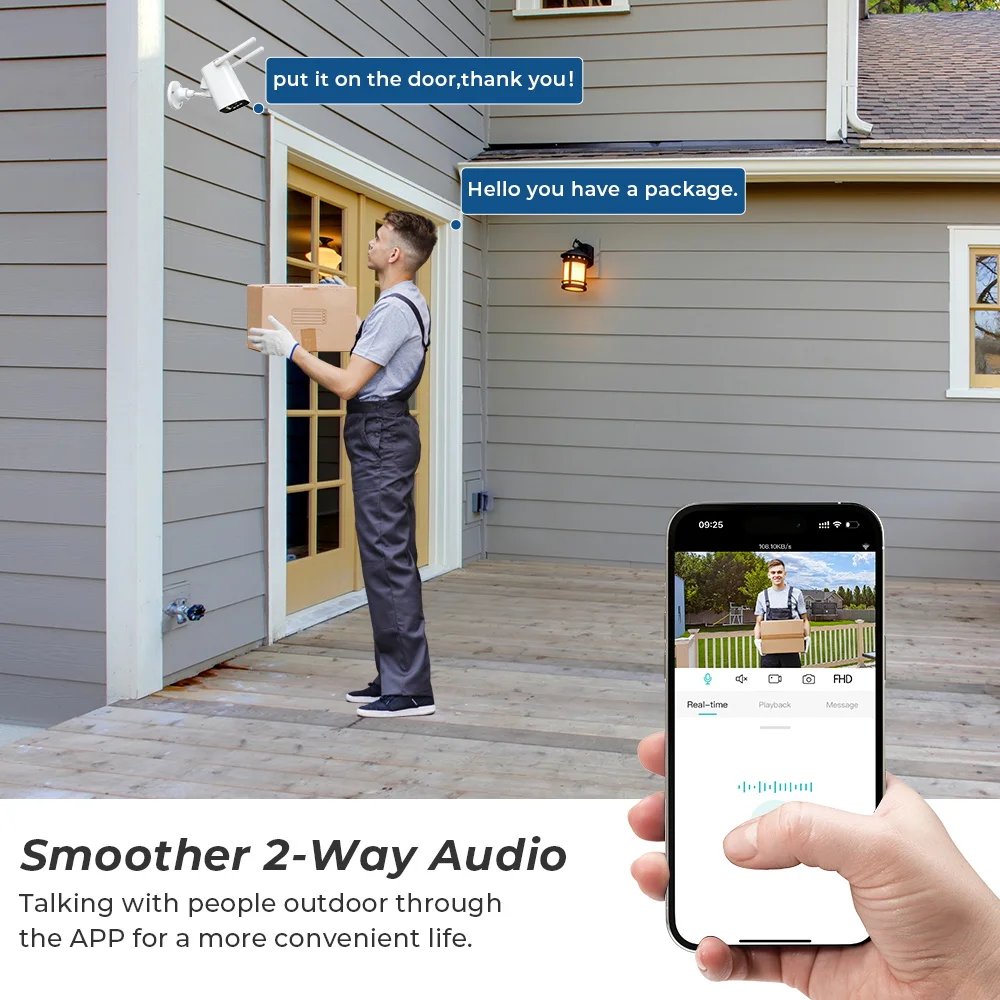 IP Camera Bullet - Auto Tracking H.265 Waterproof Outdoor Wifi 2MP CCTV 8IP