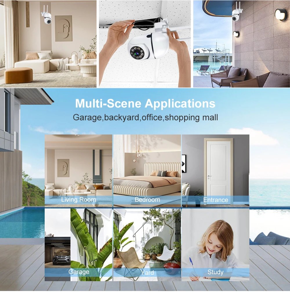 CCTV IP PTZ AI Wifi Camera - AI Human Tracking Two Way Outdoor 3MP