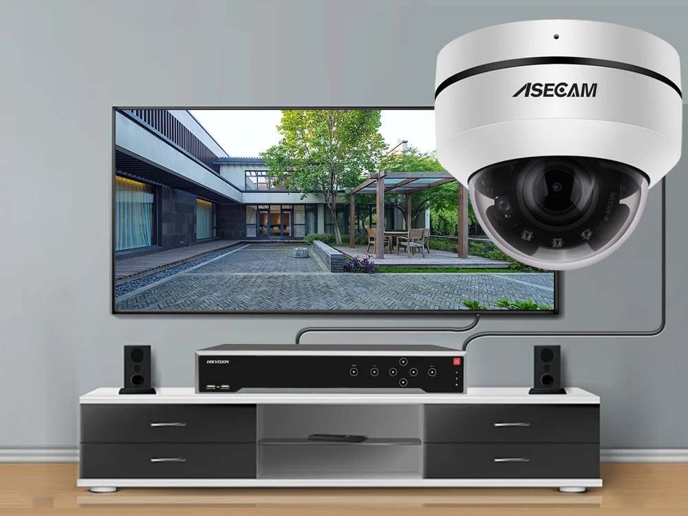 PTZ IP Camera Dome - PoE 5X Optical Zoom CCTV Audio AI Auto Tracking Compatible 8MP 4K
