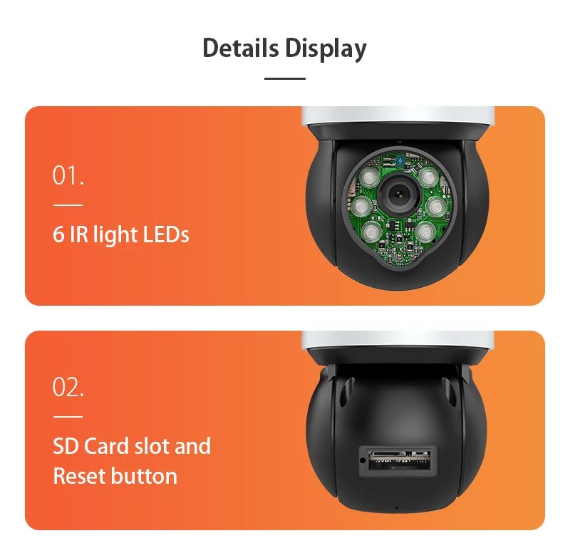 PTZ Camera Ai Human Detect Alexa - Auto Tracking Security Add Google and Alexa home 5MP Tuya Outdoor