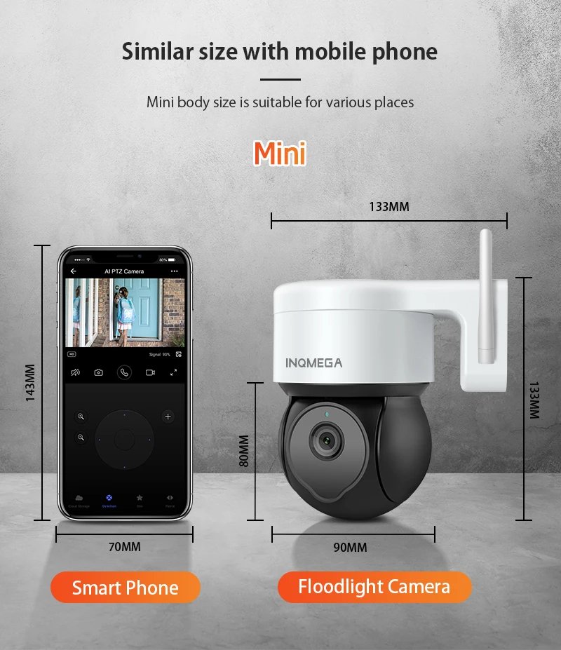 PTZ Camera Ai Human Detect Alexa - Auto Tracking Security Add Google and Alexa home 5MP Tuya Outdoor