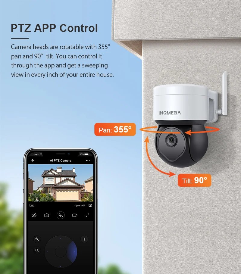 PTZ Camera Ai Human Detect Alexa - Auto Tracking Security Add Google and Alexa home 5MP Tuya Outdoor
