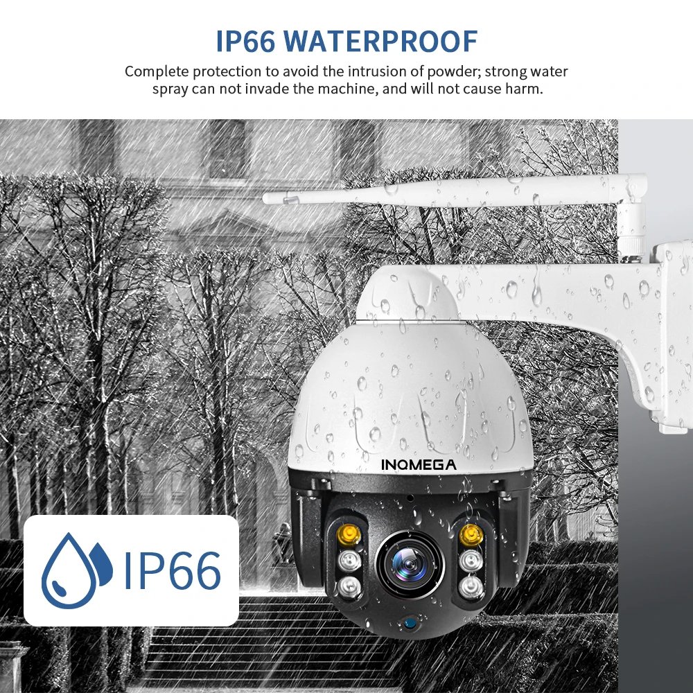 PTZ IP Camera Auto Tracking - 3MP Outdoor Waterproof Mini Speed Dome Camera IR 30M P2P