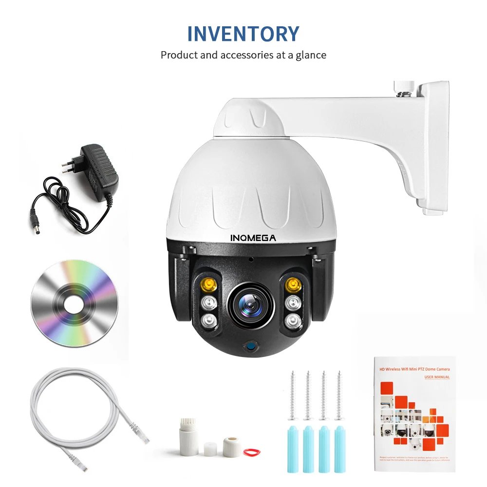 PTZ IP Camera Auto Tracking - 3MP Outdoor Waterproof Mini Speed Dome Camera IR 30M P2P