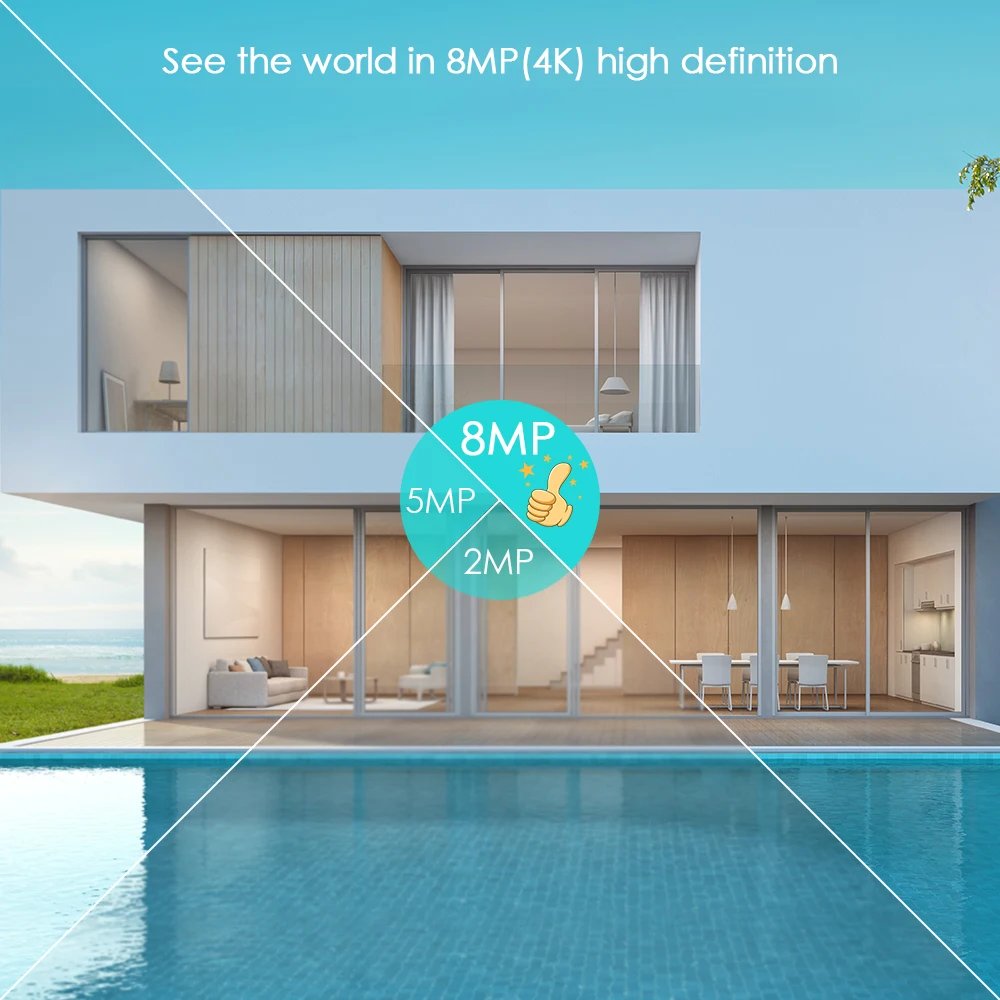 PTZ Camera AI Tracking - 3MP HD Security Camera 1080P 4K 8MP Wifi IP Camera 5MP H.265 Wireless Outdoor