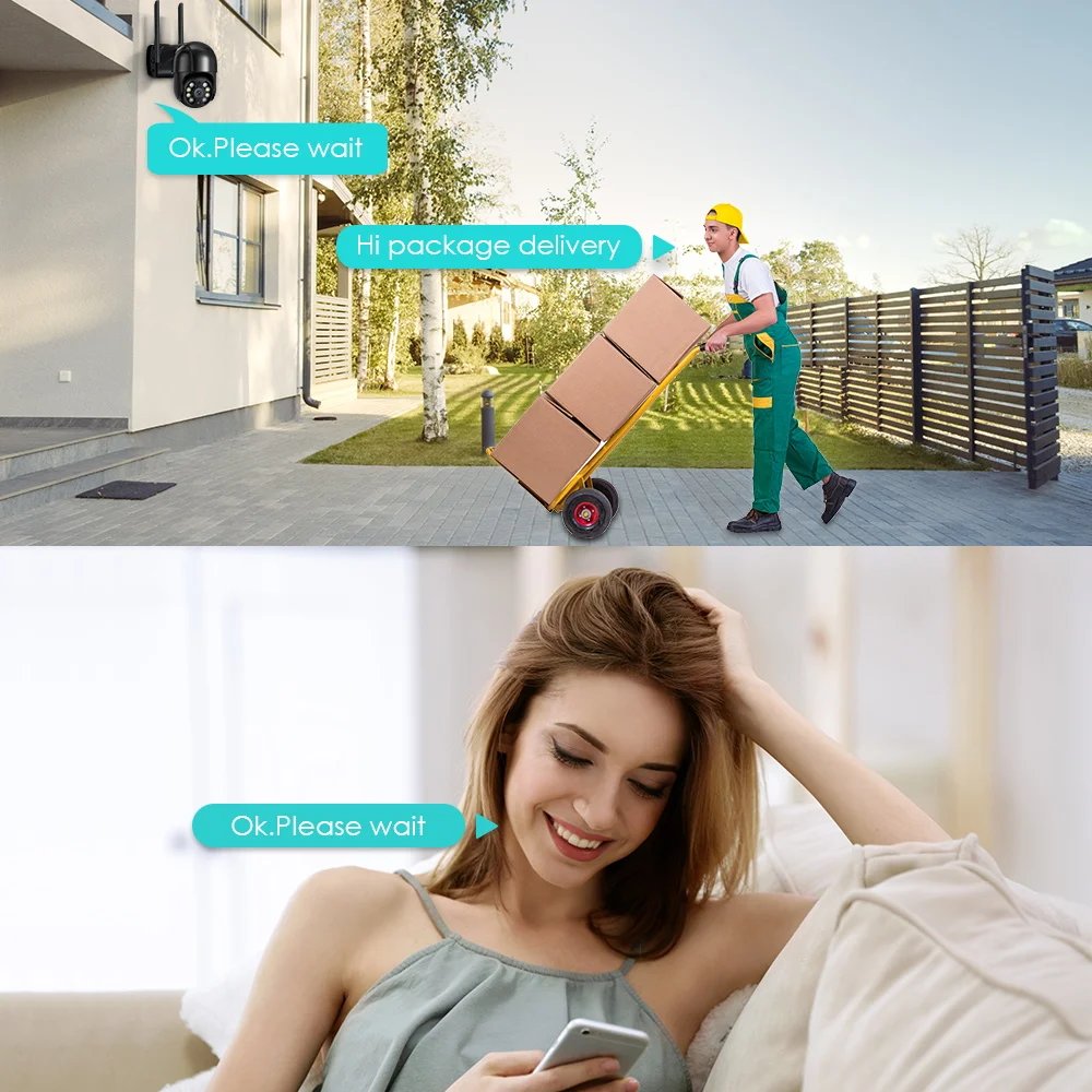 PTZ Camera AI Tracking - 3MP HD Security Camera 1080P 4K 8MP Wifi IP Camera 5MP H.265 Wireless Outdoor