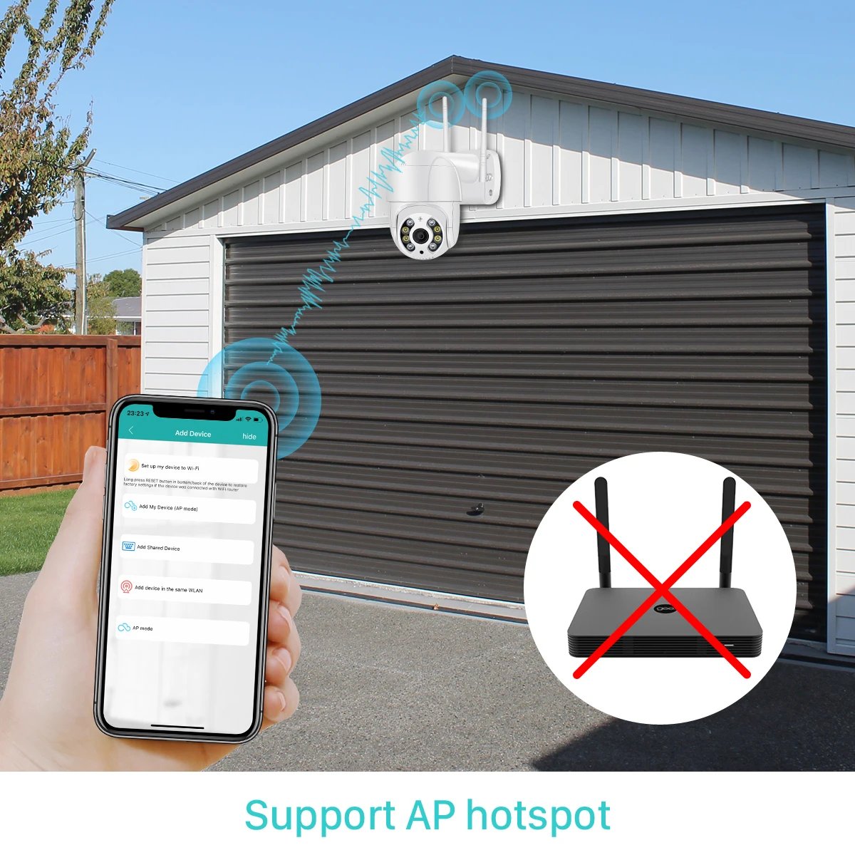 PTZ IP Camera AI Human Detection - Audio 1080P Wireless Security CCTV Camera P2P 5MP