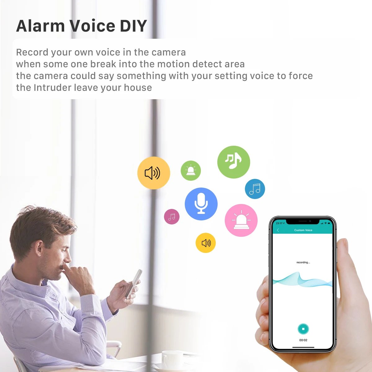 PTZ IP Camera AI Human Detection - Audio 1080P Wireless Security CCTV Camera P2P 5MP