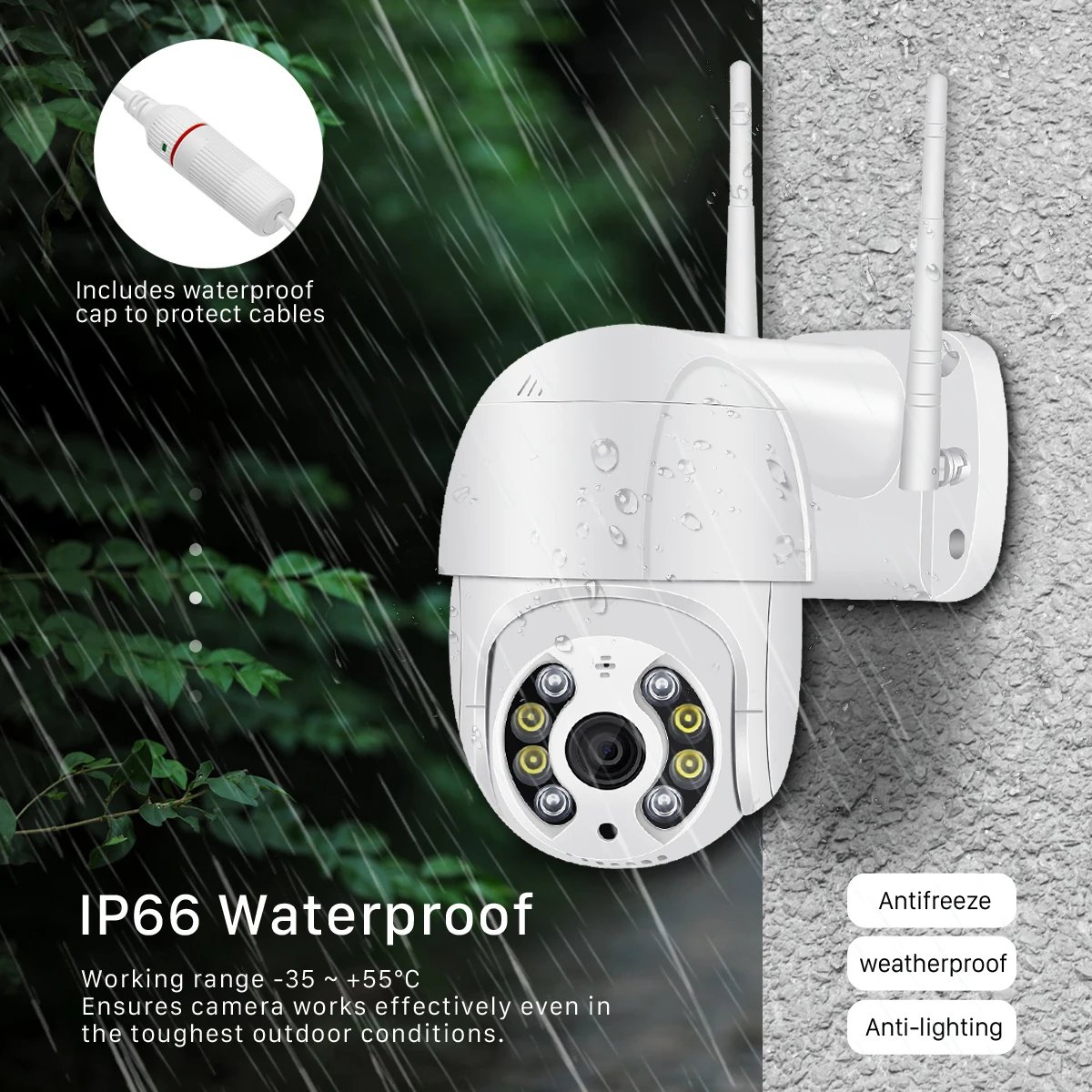 PTZ IP Camera AI Human Detection - Audio 1080P Wireless Security CCTV Camera P2P 5MP