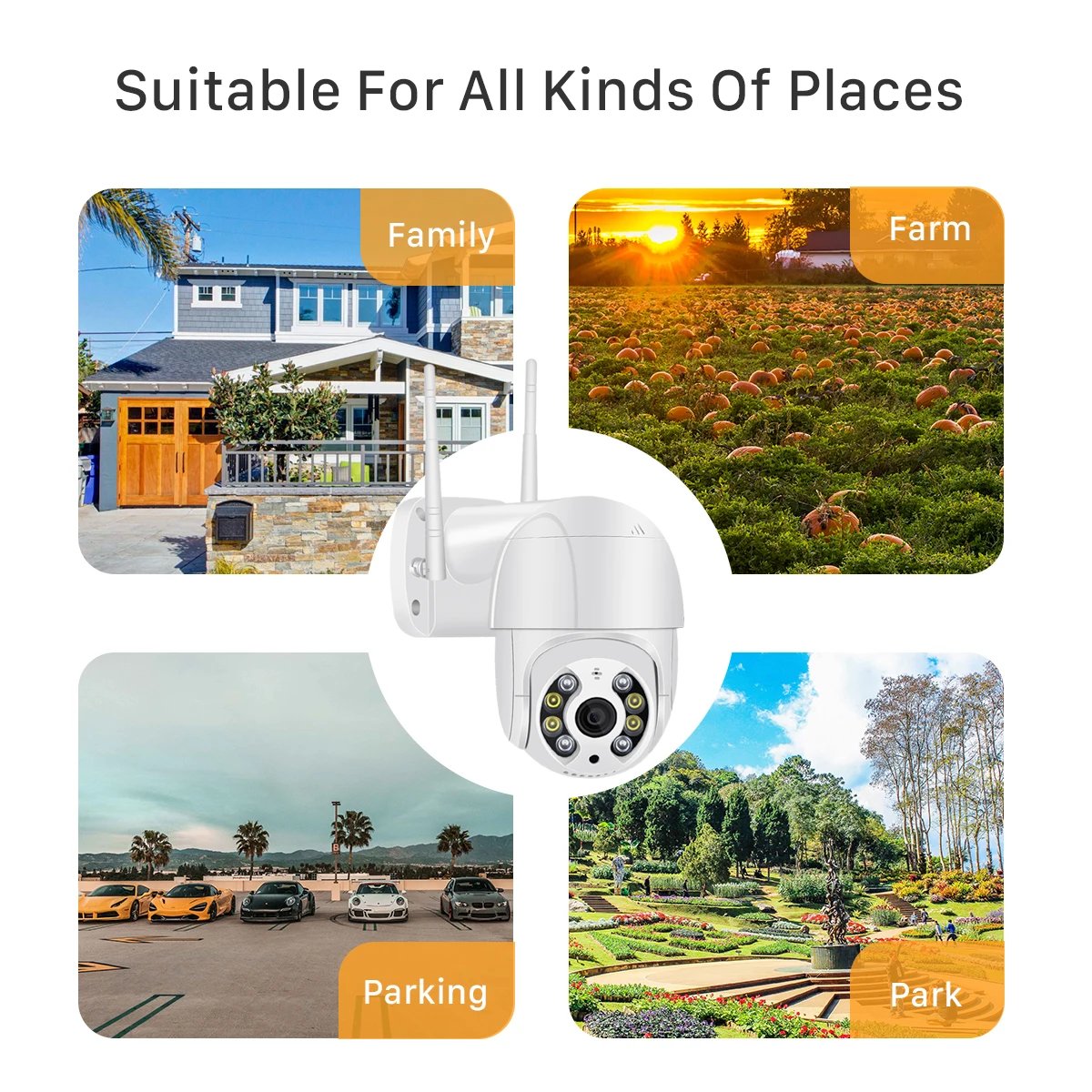 PTZ IP Camera AI Human Detection - Audio 1080P Wireless Security CCTV Camera P2P 5MP