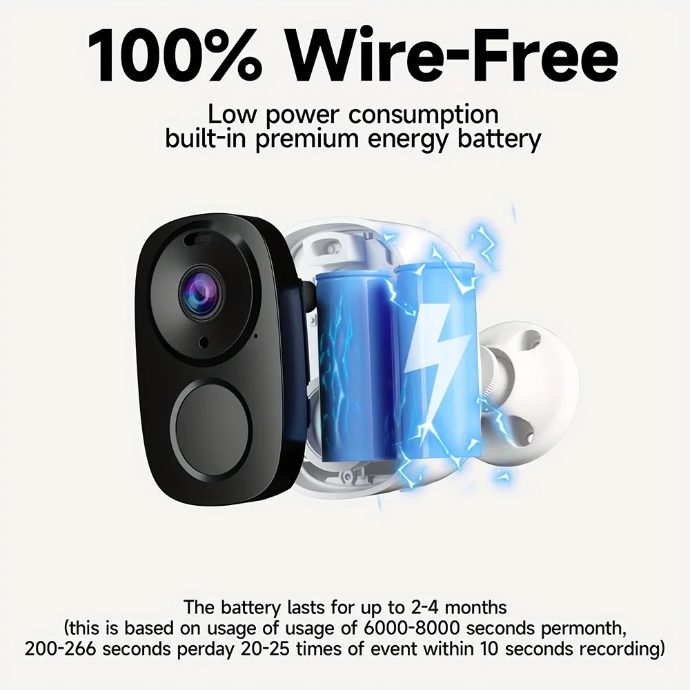 IP CCTV Wireless Camera - solar/battery camera, Security Waterproof IP CCTV Indoor Spotlight Siren Alarm