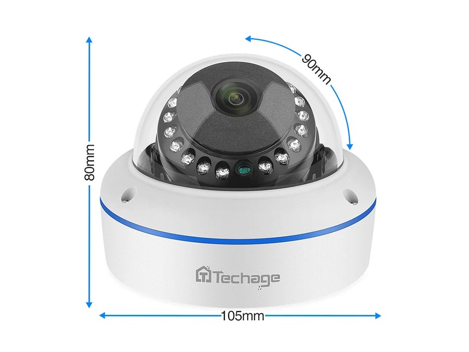 IP Camera Dome Indoor - Eplosion-proof CCTV Camera Audio Recording P2P Super HD 4MP 5MP PoE