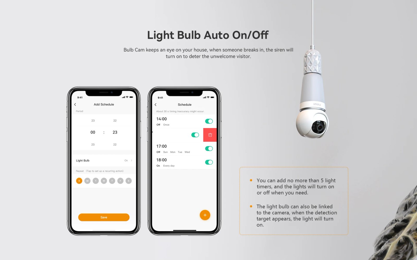 Bulb/lamp Cctv Camera - 3MP/5MP 3K QHD 2 in 1 Wi-fi Two-way Talk Security Surveillance
