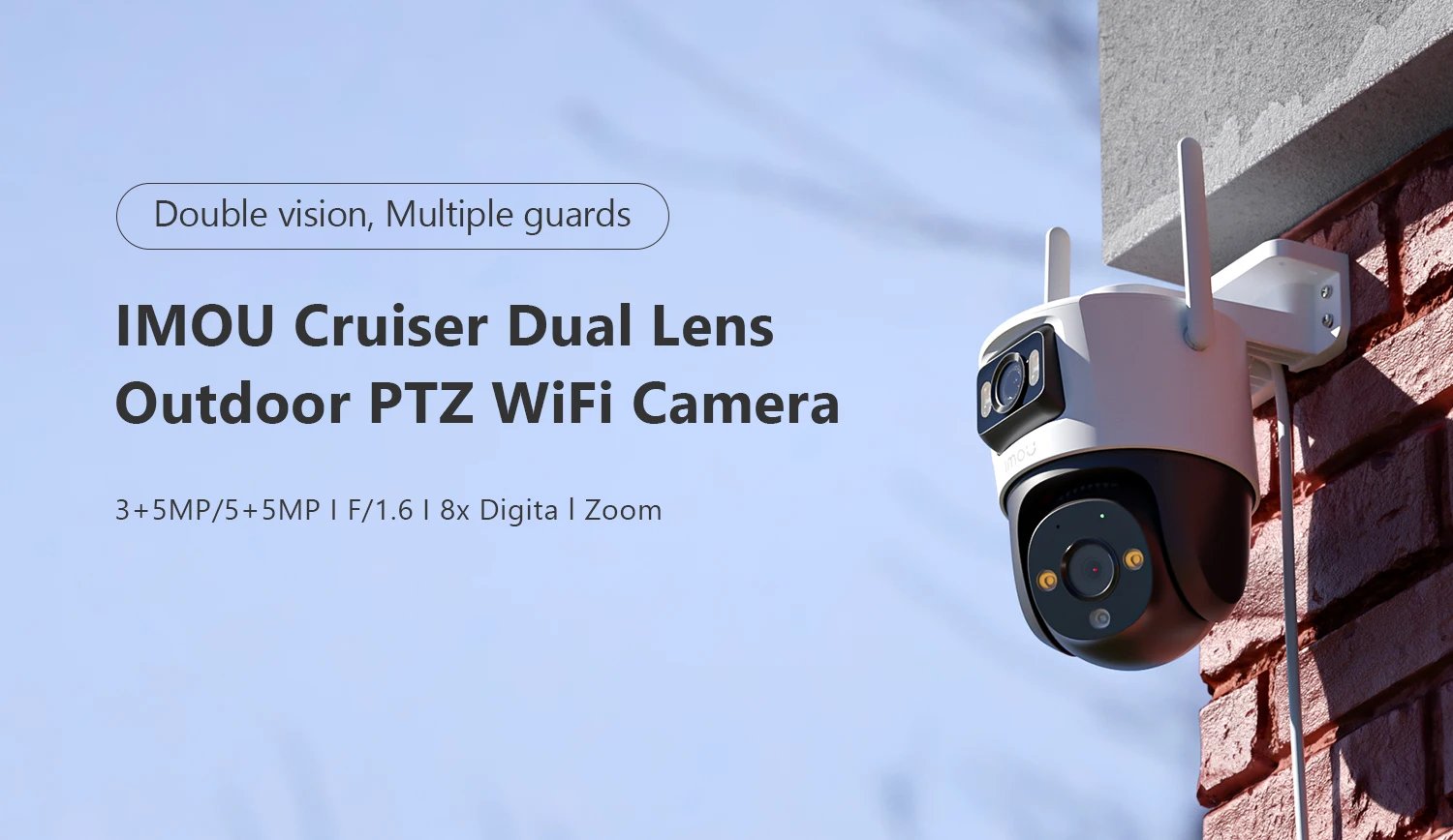 Cruiser Dual 8MP/10MP PTZ Home Security IP Camera - AI Human & Vehicle Detection Cruiser Dual 8MP/10MP