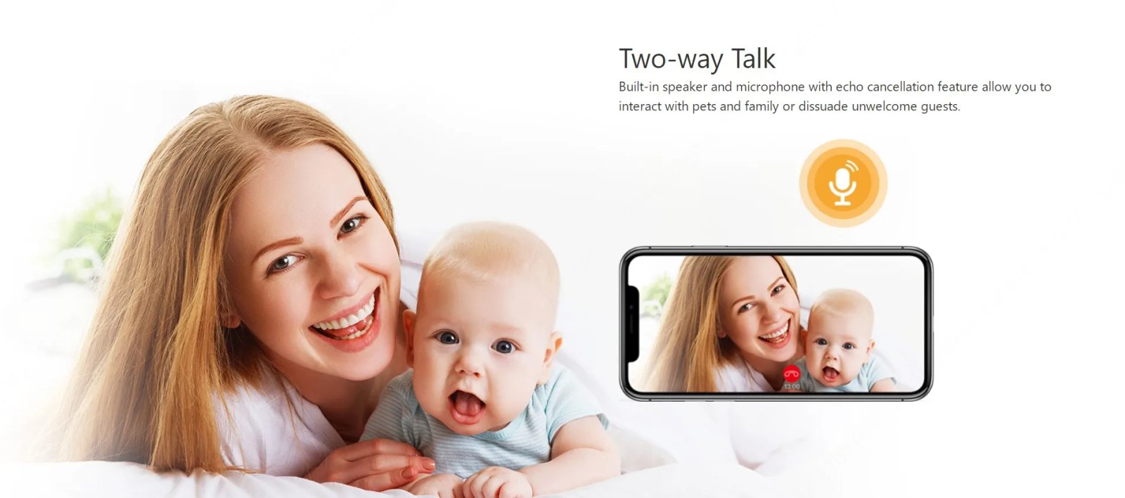 CCTV Home IP Camera - H.265 PIR Two-Way Talk Abnormal Sound Detection Excellent Night Vision IPC-K42P 4MP WiFi