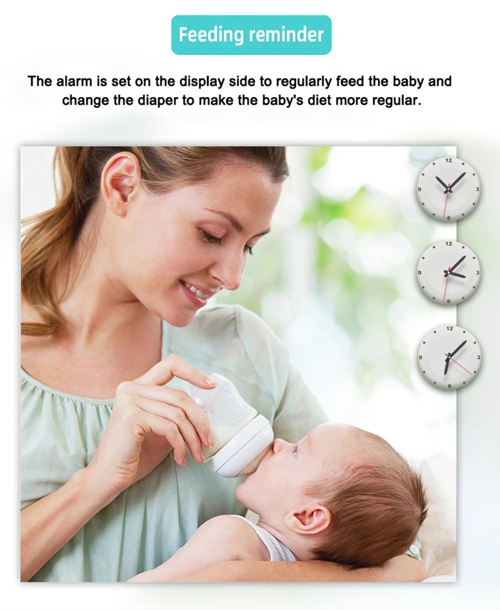 Wireless Video Home Baby camera Monitor - Night Vision Temperature Monitoring 2 Way Audio Talk Baby