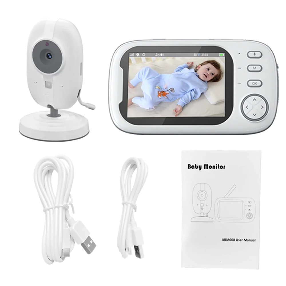 Wireless Video Home Baby camera Monitor - Night Vision Temperature Monitoring 2 Way Audio Talk Baby