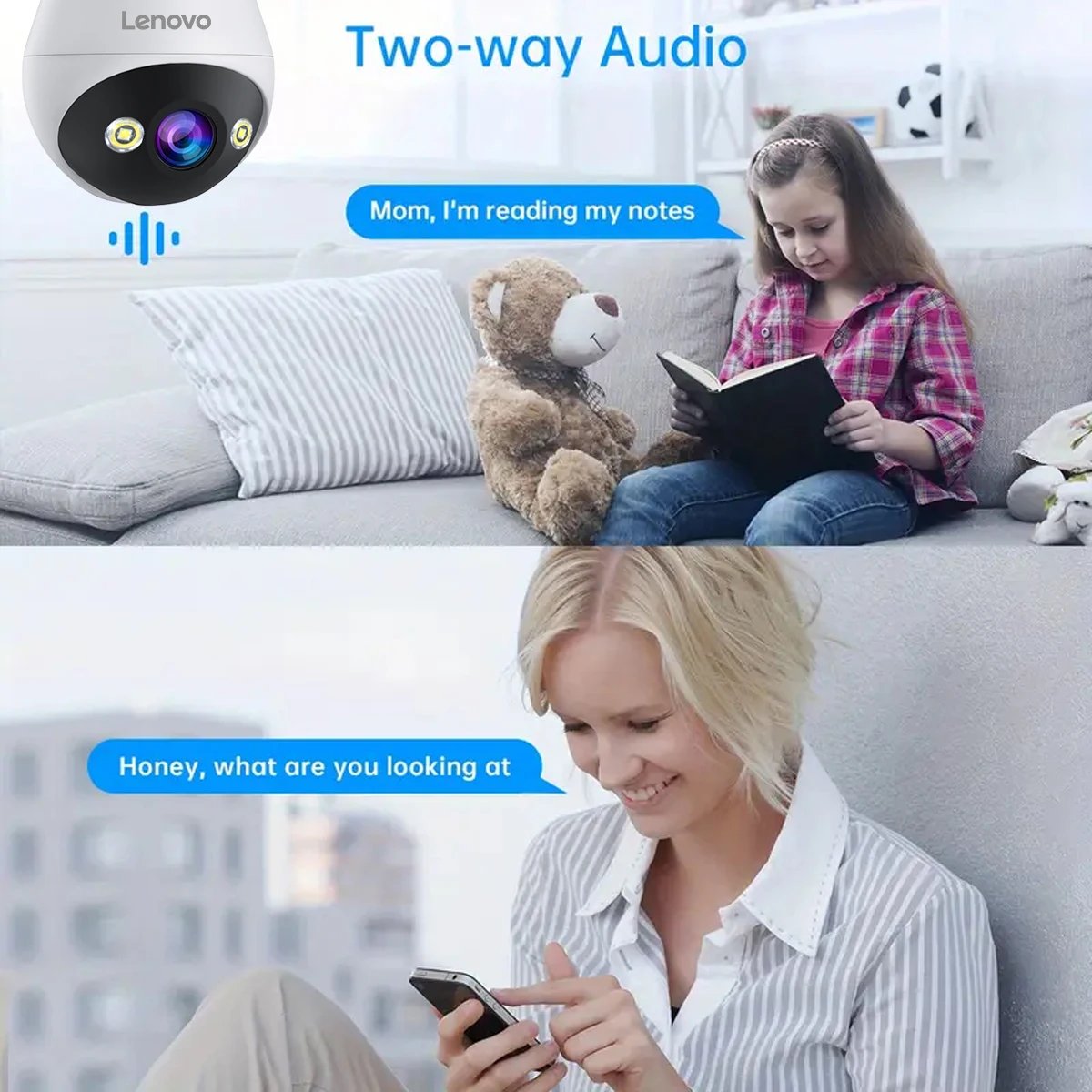 Bulb Security ip cctv Camera - Full Color Night Vision Two-Way Voice Intercom Smart Home Wireless Camera