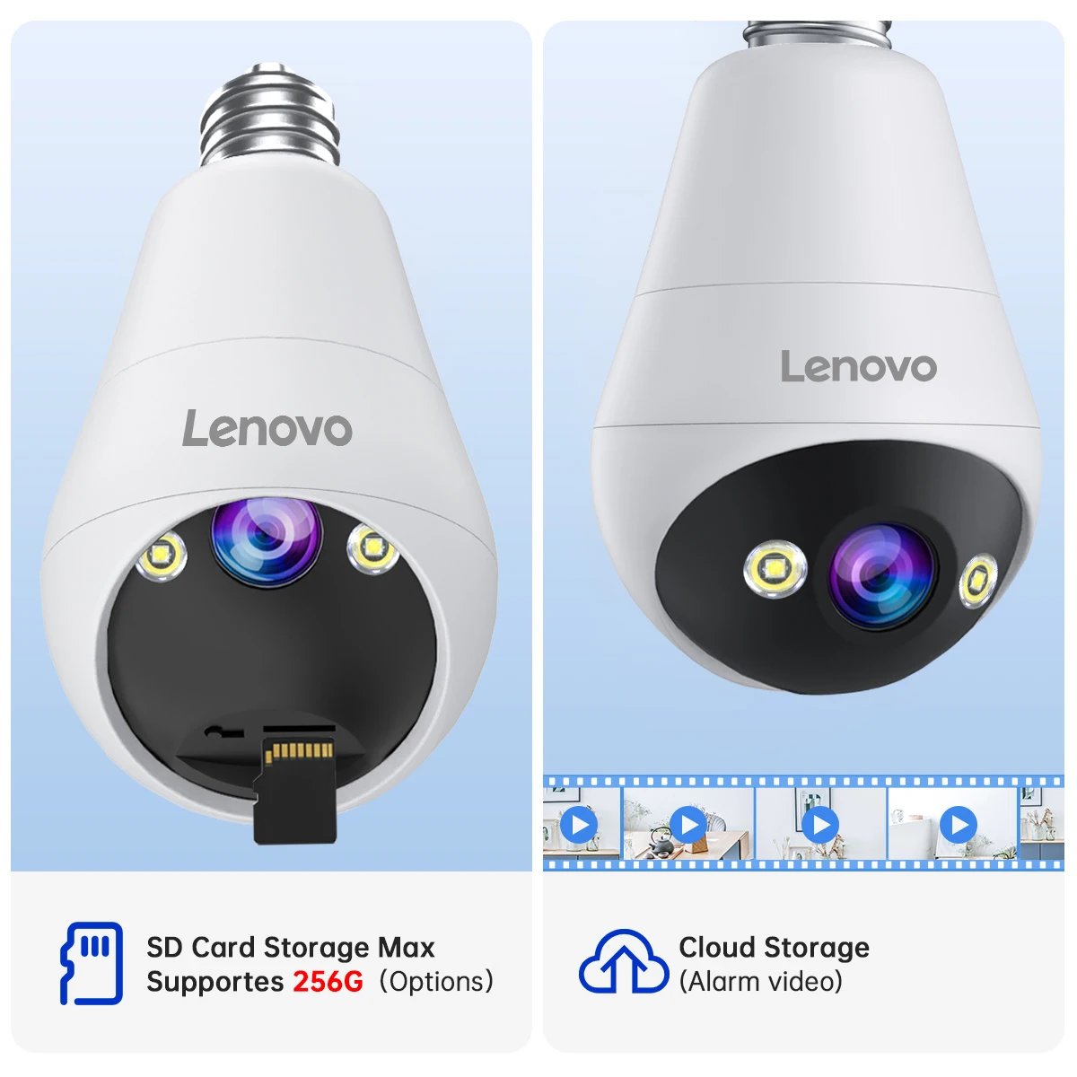 Bulb Security ip cctv Camera - Full Color Night Vision Two-Way Voice Intercom Smart Home Wireless Camera