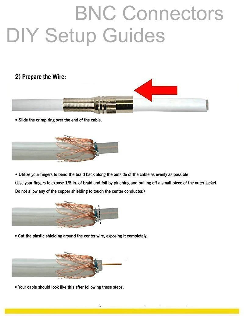 Male Solderless BNC Male Female Connector - for Cctv Camera System Connectors Coaxial CCTV Camera Accessories