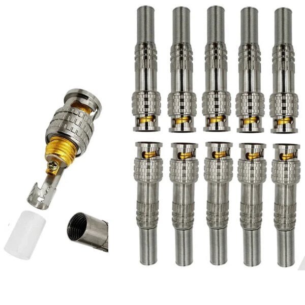 Male Solderless BNC Male Female Connector