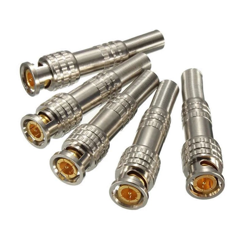 Male Solderless BNC Male Female Connector - for Cctv Camera System Connectors Coaxial CCTV Camera Accessories