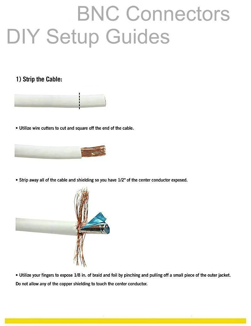 Male Solderless BNC Male Female Connector - for Cctv Camera System Connectors Coaxial CCTV Camera Accessories