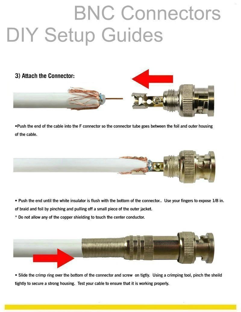 Male Solderless BNC Male Female Connector - for Cctv Camera System Connectors Coaxial CCTV Camera Accessories