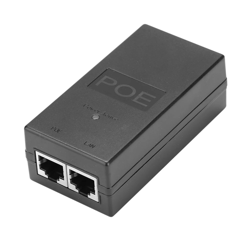 POE Power Supply DC Adapter 24V - 0.5A 24W Desktop POE Power Injector Ethernet Adapter Surveillance CCTV AC/DC Adapter Accessories
