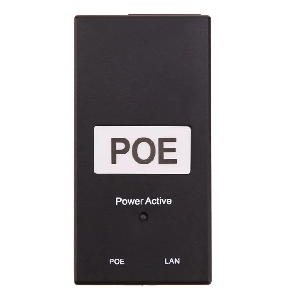 POE Power Supply DC Adapter 24V - 0.5A 24W Desktop POE Power Injector Ethernet Adapter Surveillance CCTV AC/DC Adapter Accessories