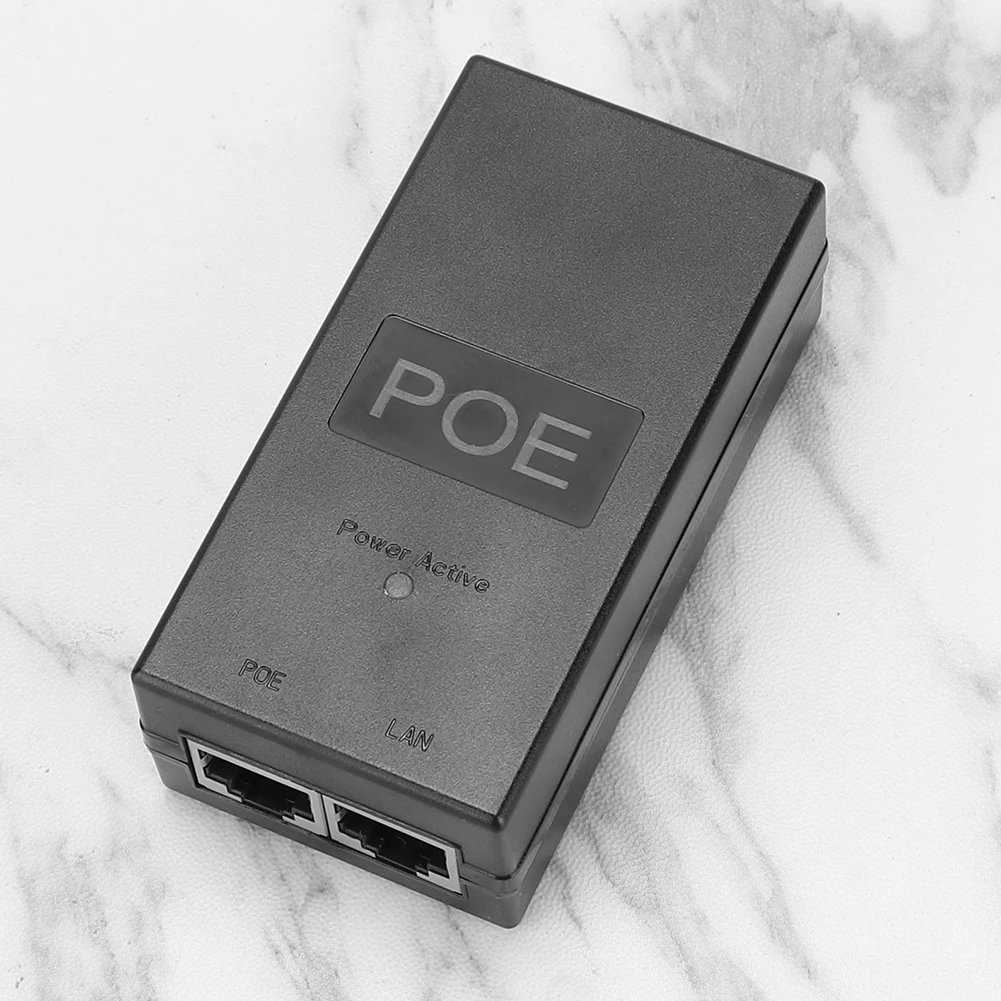 POE Power Supply DC Adapter 24V - 0.5A 24W Desktop POE Power Injector Ethernet Adapter Surveillance CCTV AC/DC Adapter Accessories