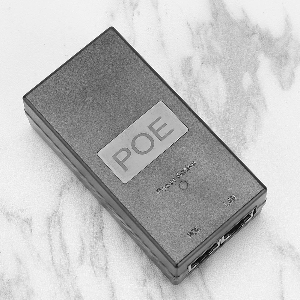 POE Power Supply DC Adapter 24V - 0.5A 24W Desktop POE Power Injector Ethernet Adapter Surveillance CCTV AC/DC Adapter Accessories