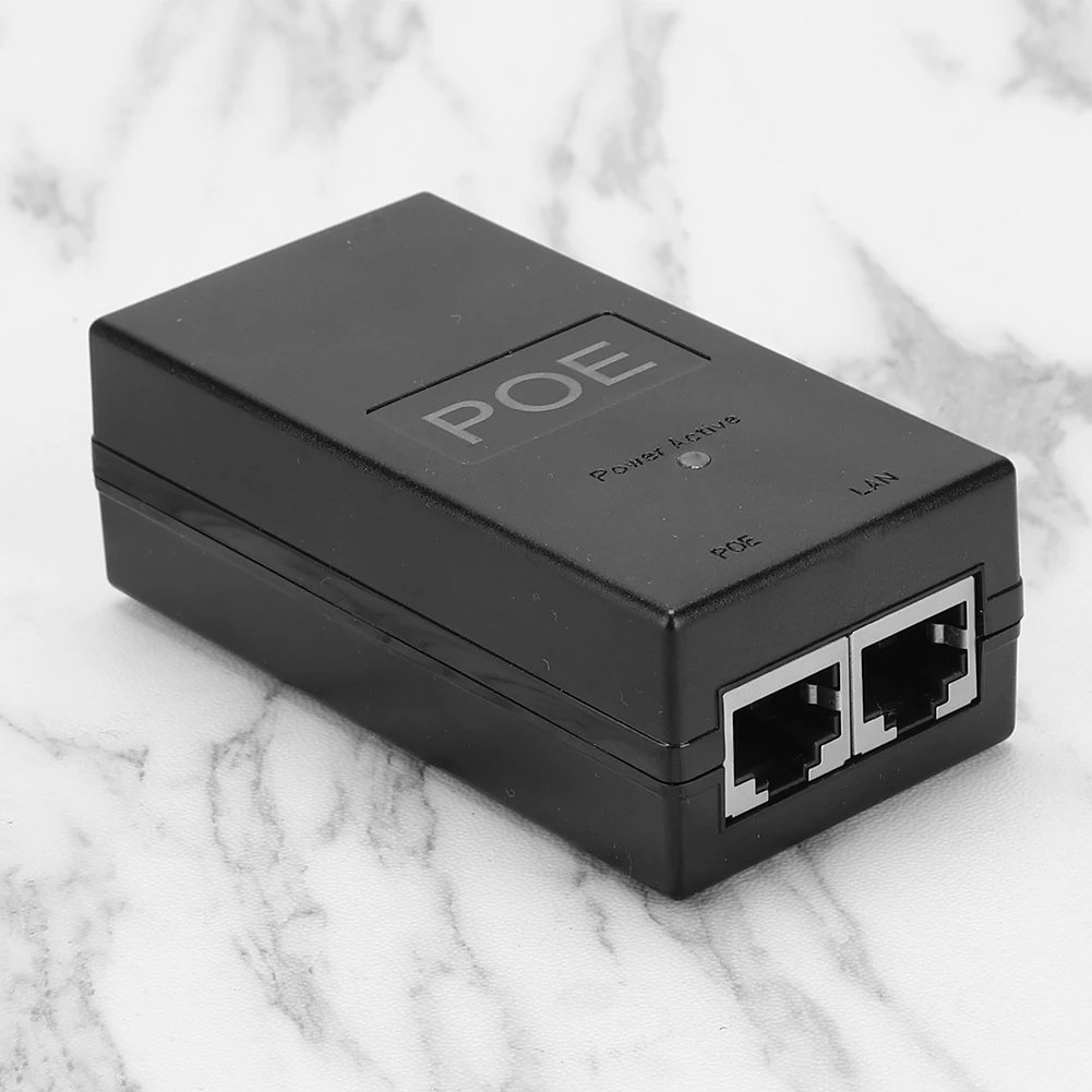 POE Power Supply DC Adapter 24V - 0.5A 24W Desktop POE Power Injector Ethernet Adapter Surveillance CCTV AC/DC Adapter Accessories